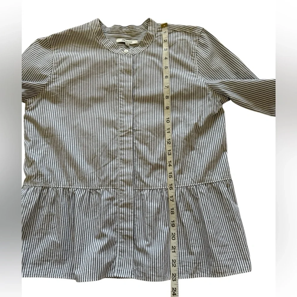 Madewell Lakeside Striped Peplum Blouse - Picture 11 of 15